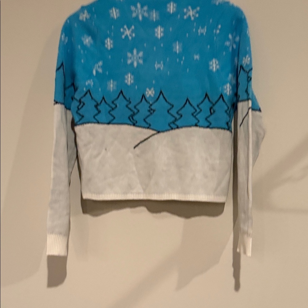 Hello Kitty Festive Blue and White Sweater - Picture 5 of 5